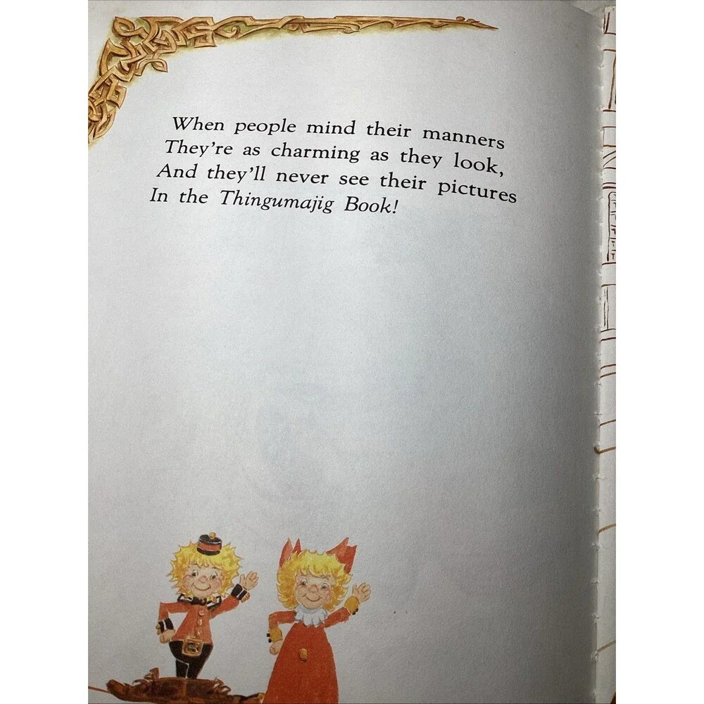 Vintage The Thingumajig Book of Manners Dick & Irene Keller 1981 HC Illustrated